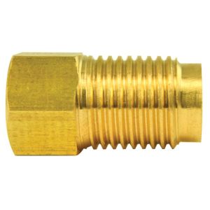 AGS BLF-20B Brass Adapter, Female(3/8-24 Inverted), Male(1/2-20 Inverted), 1/bag
