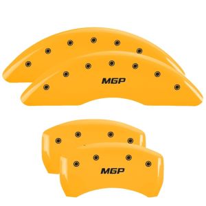 MGP 22209SMGPYL 4 Caliper Covers Engraved Front & Rear  Yellow finish black ch
