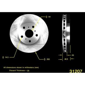 BENDIX DRUM & ROTORS PRT1739 BENDIX Disc Brake Rotor