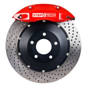 Stoptech 83.055.4300.72 91-05 Acura NSX Front BBK w/Red ST-40 Calipers Drilled 328x28mm Rotors Pads and SS Lines