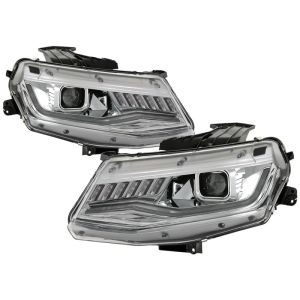 SPYDER 5087386 Projector Headlights - Sequential Turn Signal - Chrome