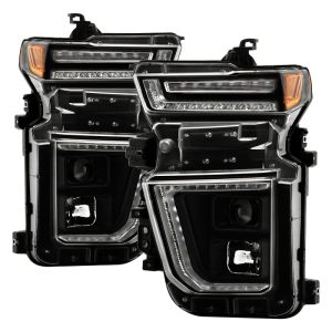 SPYDER 5088796 Projector Headlights - Sequential LED Turn Signal Lights - Black