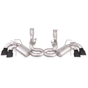 Stainless Works C8CBL-B 20-21 Chevrolet Corvette C8 6.2L Legend Cat-Back Exhaust w/ Matte Black Tips