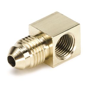 AutoMeter 3271 FITTING, ADAPTER, 90?, 1/8" NPTF FEMALE TO -4AN MALE, BRASS