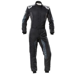 OMP RACING, INC. OMPIA0-1864-A01-171-56 TECNICA HYBRID OVERALL F IA 8856-2018 BLACK / SIL