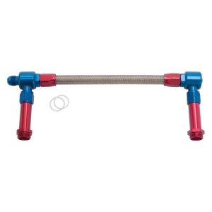 Russell 641140 Performance -8 AN to -8 AN ProFlex Holley 4500 Dual Inlet Carb Kit (Red/Blue)