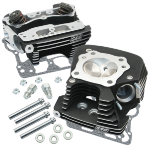 S&S Cycle 106-3240 08-16 Touring Super Stock 89cc Cylinder Head Kit - Wrinkle Black