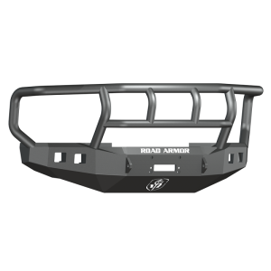 Road Armor 608R2B 08-10 Ford F-250 Stealth Front Winch Bumper w/Titan II Guard Wide Flare - Tex Blk