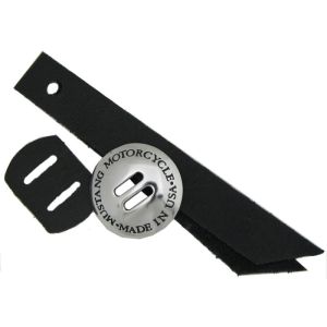 Mustang Motorcycle 78024 Mustang Concho Kit Large (41mm) with Leather Strip Hardware