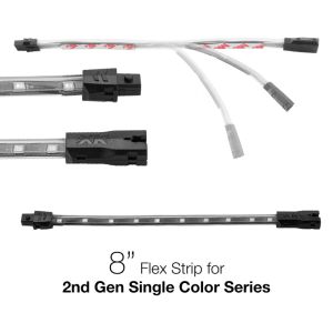 XKGLOW XK-2P-S-8-R XK Glow Single Color 8in Flex Strip Single Color RED - 2nd Gen