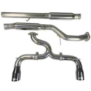 Injen SES9004 16-18 Ford Focus RS 3in Cat-Back Stainless Steel Exhaust w/ 4in Black Chrome Tips