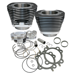 S&S Cycle 910-0205 99-06 BT 97in Big Bore Cylinder Kit - Wrinkle Black
