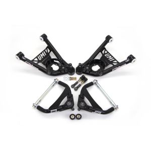 UMI Performance 403256-3-B 64-72 GM A-Body Tubular Upper & Lower Front A-Arm Kit- Delrin Bushings