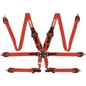 RACEQUIP RQP855015 6pt Harness Camlock P/D HNR Red FIA
