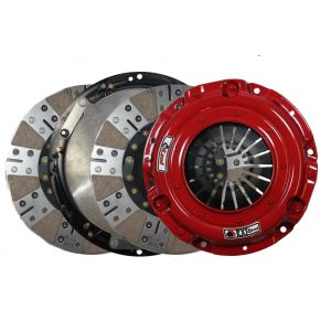 McLeod Racing 6333825M McLeod RXT Twin Disc Clutch Kit 2018 Ford Mustang RXT 1 x 23 Spline 0 Bal w/164T 8 Bolt AL Flywheel
