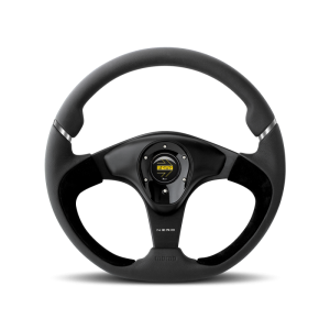 Momo Nero Steering Wheel 350 mm - Black Leather/Suede/Black Spokes