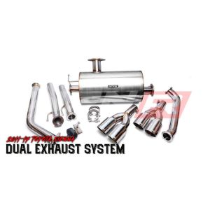 Weapon R 11-17 Toyota Sienna 3.5L Axle Back Exhaust w/Straight Cut Tips