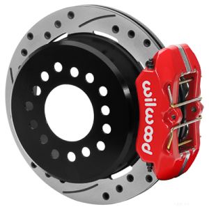 Wilwood 140-17120-DR Chevy Monte Carlo Forged 4 Piston DynaPro Red Caliper HP32 VV D&S Rotor - 11.00x0.81