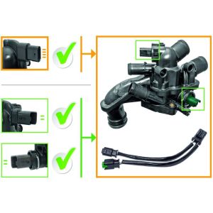 FACET ENGINE MANAGEM 7.8927K Engine Coolant Thermostat Kit w/cable