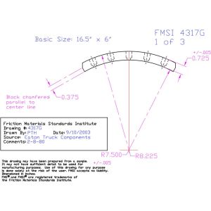 Abex Friction Products EL4317GD-S4D Drum Brake Shoe Lining