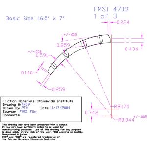 Abex Friction Products EL4709D-S4D Drum Brake Shoe Lining