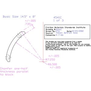 Abex Friction Products MQ4541CD Drum Brake Shoe Lining