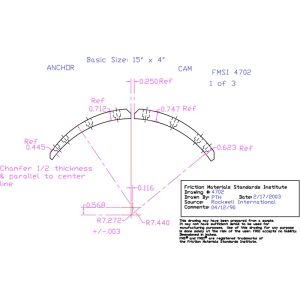 Abex Friction Products MQ4702D Drum Brake Shoe Lining