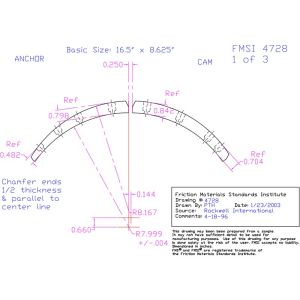 Abex Friction Products MQ4728D Drum Brake Shoe Lining