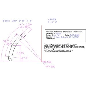 Abex Friction Products MX4398BD-S4E Drum Brake Shoe Lining