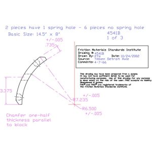 Abex Friction Products MX4541BDXX-S4E Drum Brake Shoe Lining