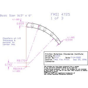 Abex Friction Products RN4725D Drum Brake Shoe Lining