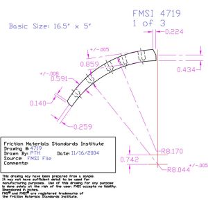 Abex Friction Products RX4719D Drum Brake Shoe Lining