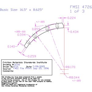 Abex Friction Products RX4726D Drum Brake Shoe Lining