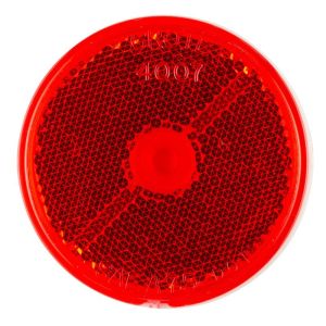 GROTE LIGHTING 40072 2½" Round Stick-On Reflectors, Red