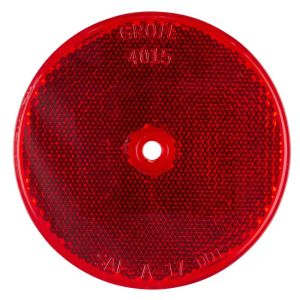 GROTE LIGHTING 40152-3 RFLCTR, 3 1/4"RND,RED,SLD,CNTR MNT,BULK