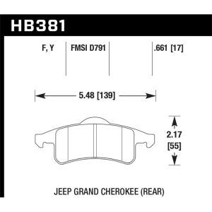 Hawk Performance HB381Y.661 LTS Disc Brake Pad