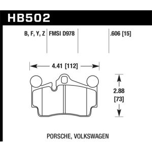 Hawk Performance HB502Y.606 LTS Disc Brake Pad