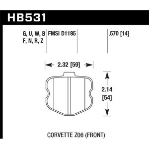 Hawk Performance HB531Q.570 DTC-80 Disc Brake Pad