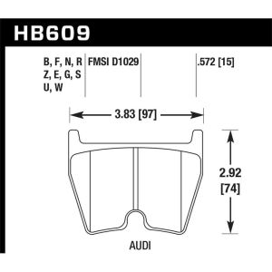 Hawk Performance HB609Z.572 Performance Ceramic Disc Brake Pad