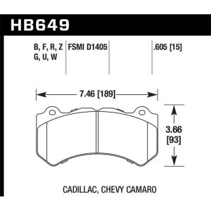 Hawk Performance HB649Q.605 DTC-80 Disc Brake Pad