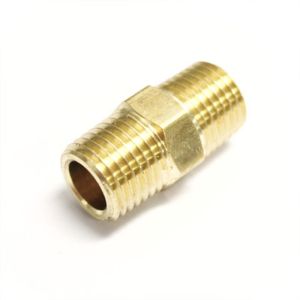 Ridetech 31957001 Airline Fitting, Nipple. 1/4" NPT x 1" Long with Hex