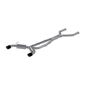 MBRP Exhaust S44003CF 3in. Cat-Back; Dual Rear Exit; T304; CF Tips