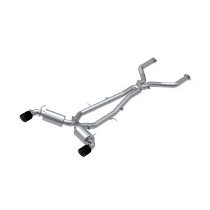 MBRP Exhaust S44043CF 3in. Cat-Back; Dual Rear Exit; T304; CF Tips