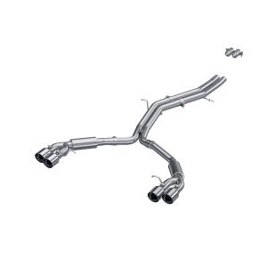 MBRP Exhaust S4607304 2.5in. Resonator Back; Dual Rear Exit; T304; Quad Tips