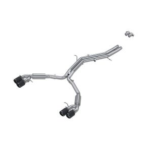 MBRP Exhaust S46073CF 2.5in. Resonator Back; Dual Rear Exhaust; T304; Quad CF Tips