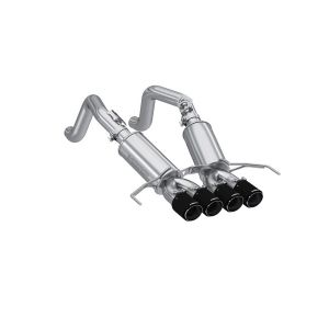 MBRP Exhaust S70303CF 3in. Axle-Back; Dual Muffler; Dual Rear Exit; Quad CF Tip; T304