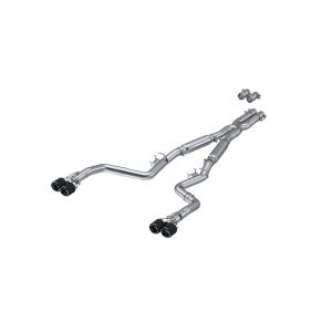 MBRP Exhaust S71133CF 3in. Cat-Back; Dual Rear Exit; Street Version; T304; Quad CF Tips