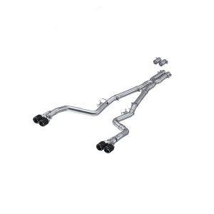 MBRP Exhaust S71143CF 3in. Cat-Back; Dual Rear Exit; Race Version; T304; Quad CF Tips