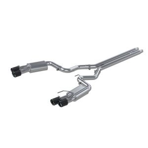 MBRP Exhaust S72053CF 3in. Cat-Back; Dual Rear Exit; Quad CF Tips; Street Version; T304