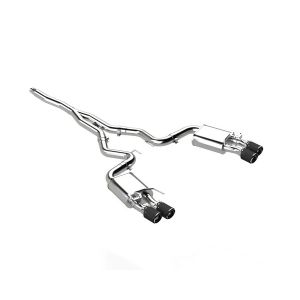 MBRP Exhaust S72233CF 3in. Cat-Back; Quad Rear Exit; T304; CF Tips; Active